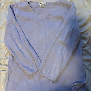 Purple V-Neck Sweater
